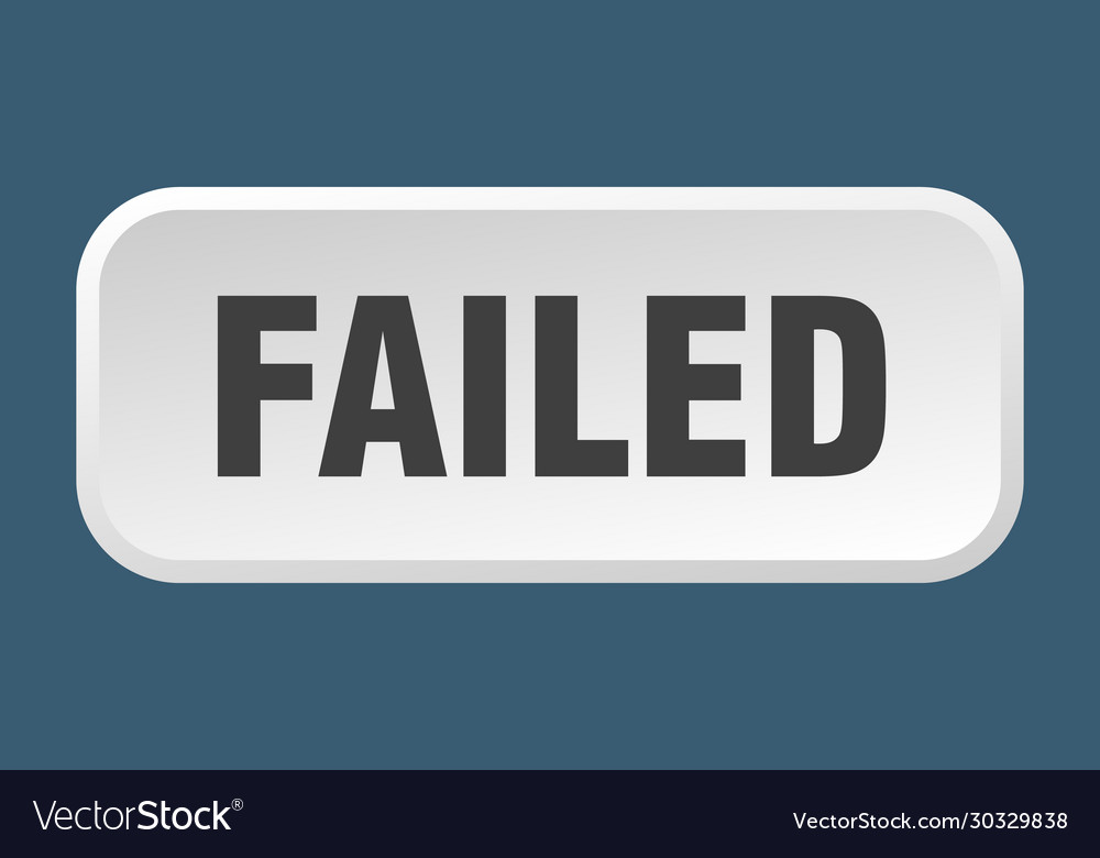 Failed button square 3d push