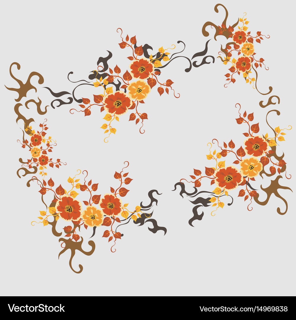 Flower frame Royalty Free Vector Image - VectorStock