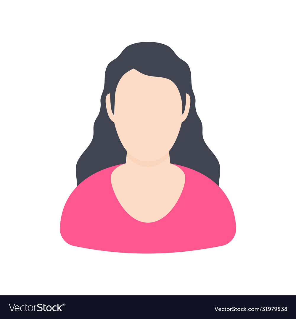 Girl user avatars on a white background Royalty Free Vector