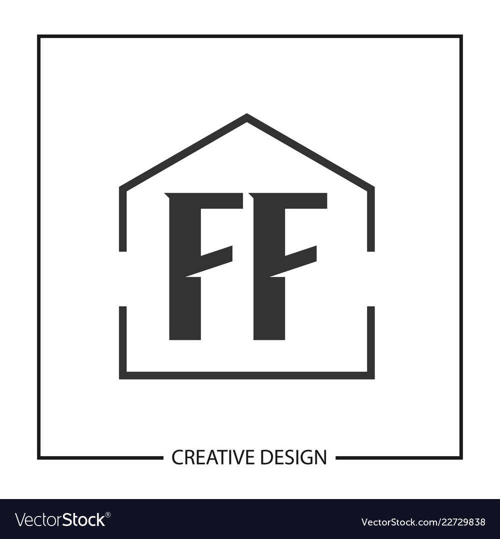 Initial letter ff logo template design