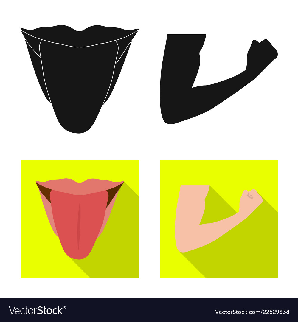Isolated object of human and part icon collection