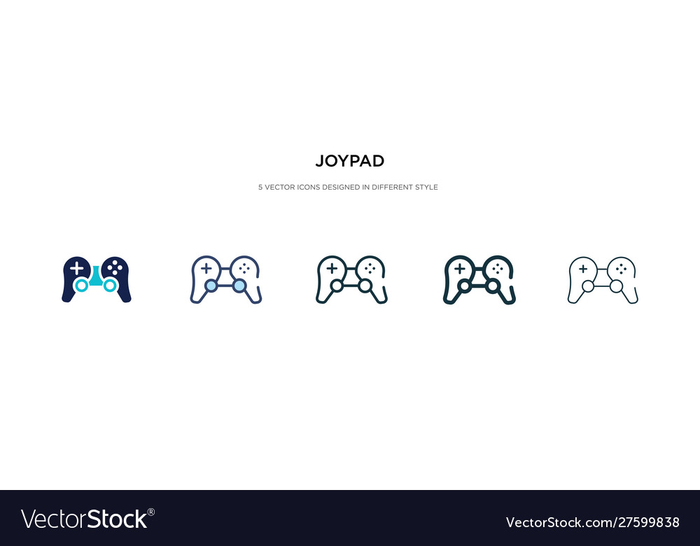 Joypad icon in different style two colored