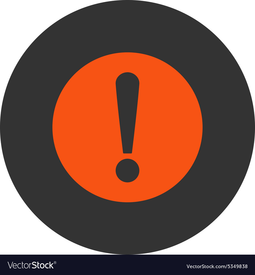 Problem flat orange and gray colors round button