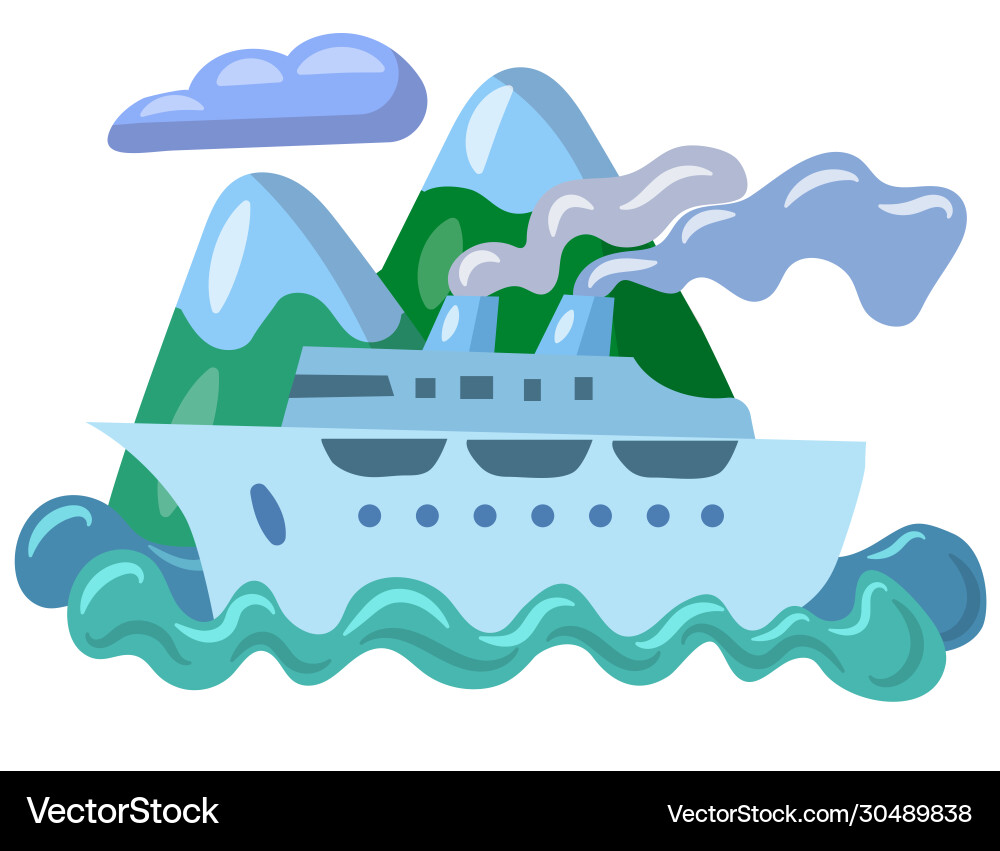 Sea travel cruise Royalty Free Vector Image - VectorStock