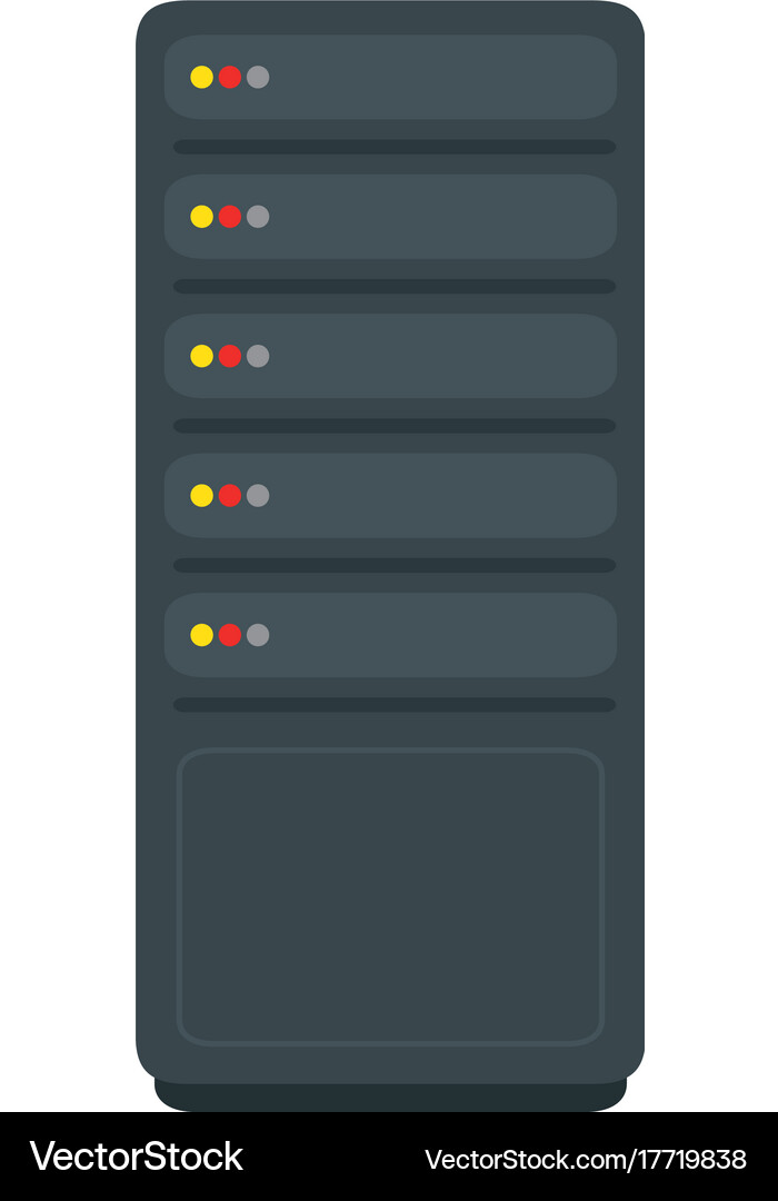 Tower computer isolated icon Royalty Free Vector Image