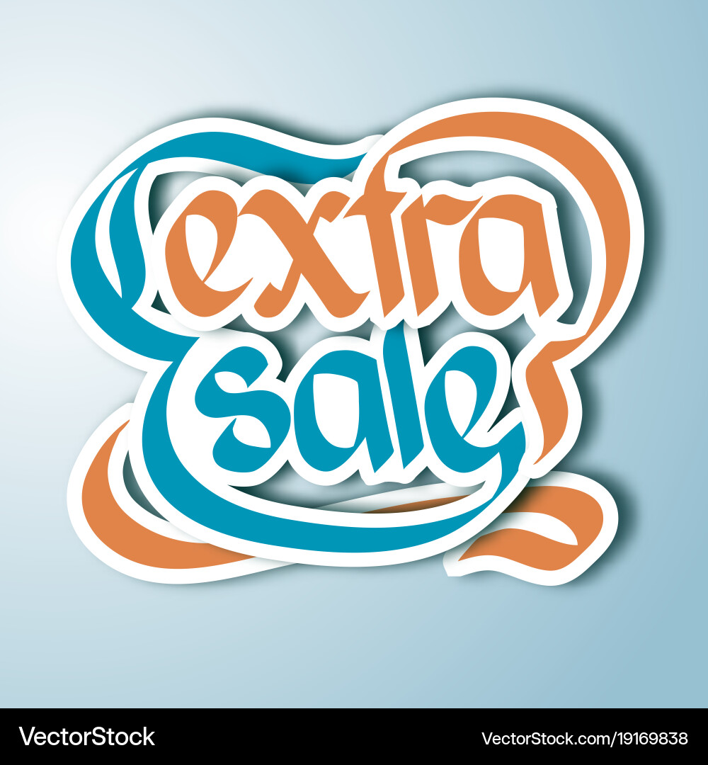 Typographic advertising inscription design concept