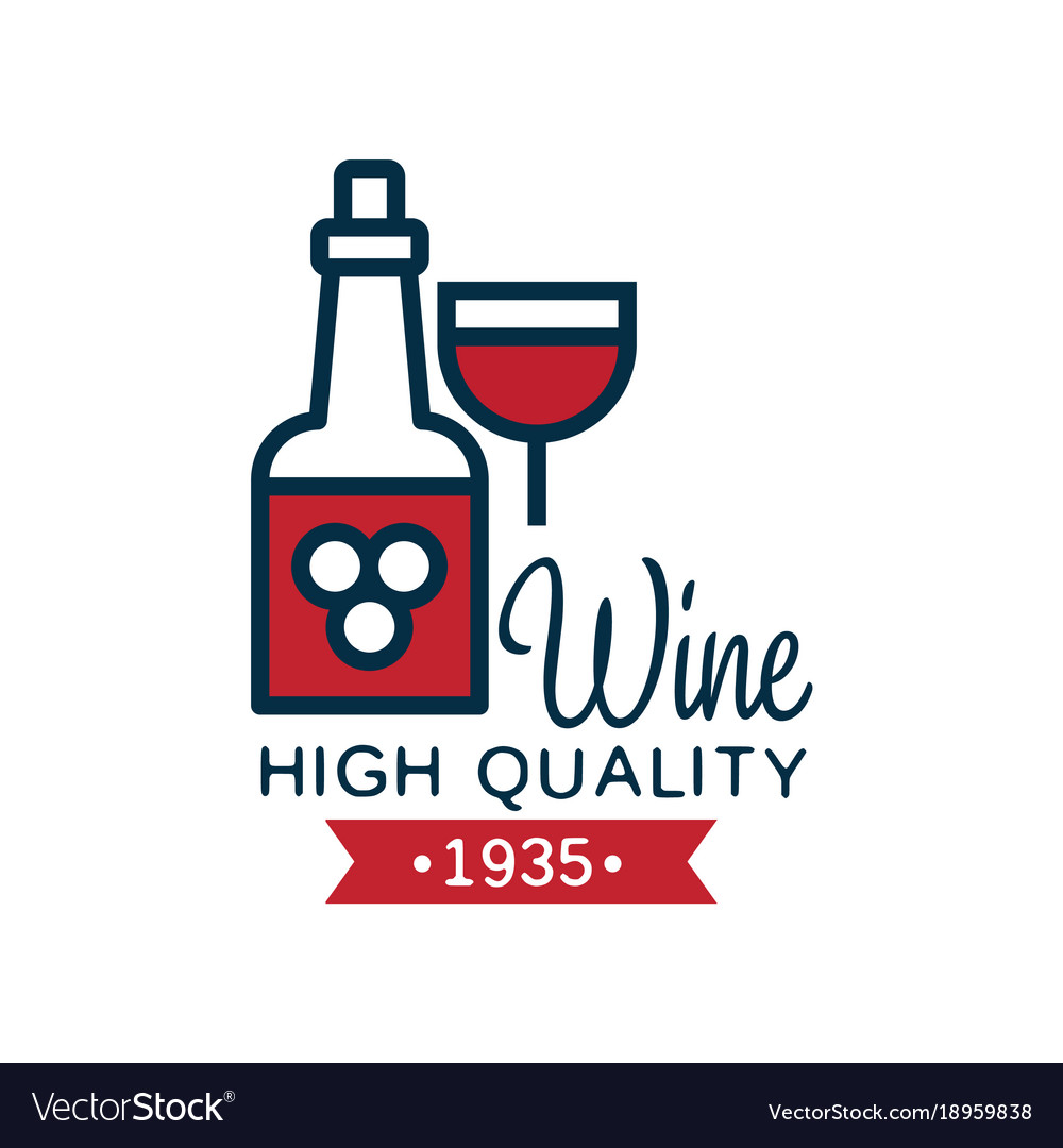 Wine high quality label design element for menu