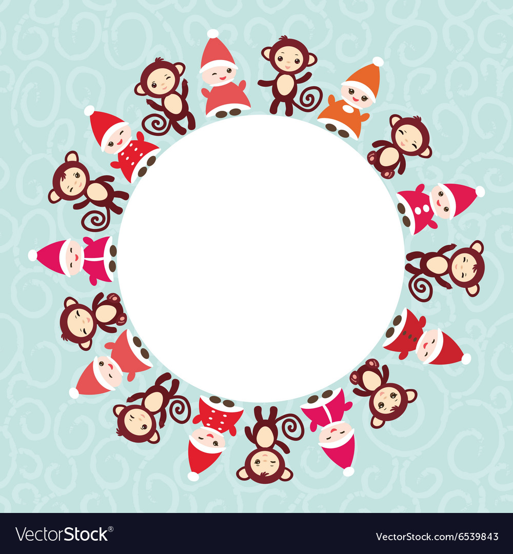 2016 happy new year card for your text round frame