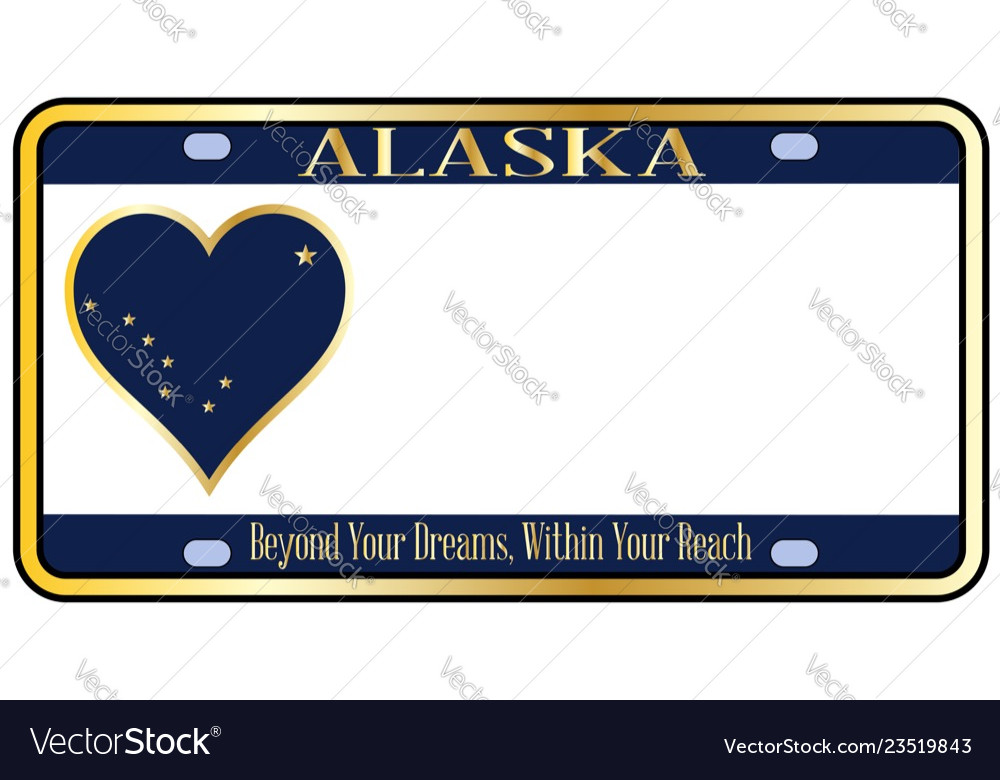 Alaska state license plate