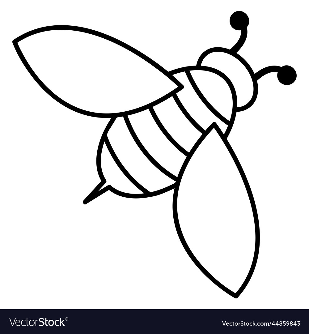 Bee element vector image Bee element