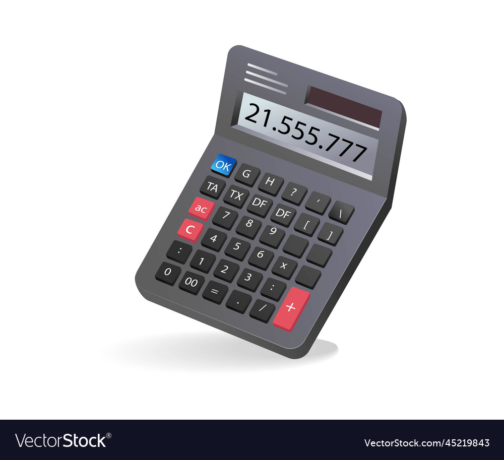 Flat isometric 3d calculation tool concept