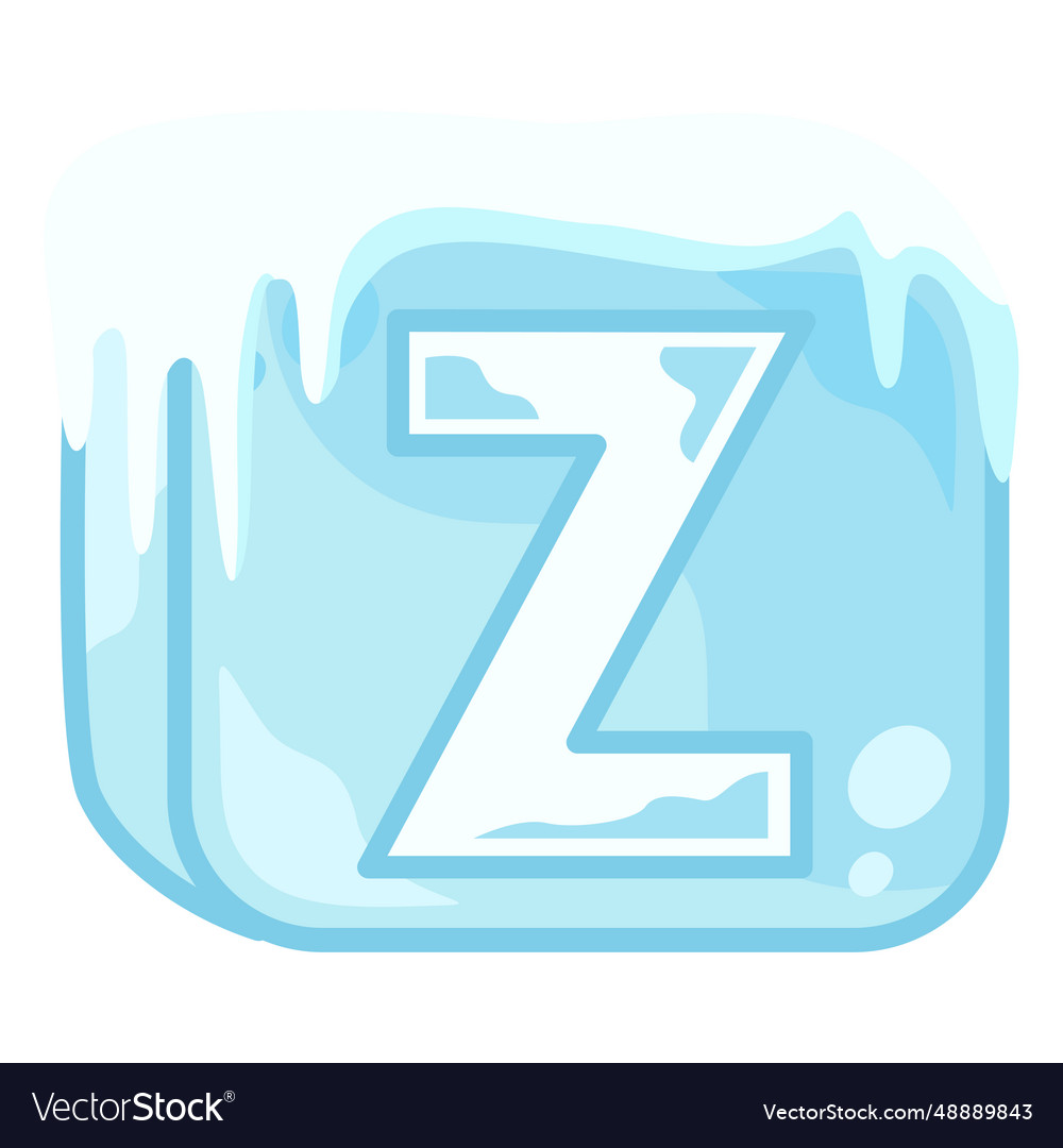 Ice cube letter z