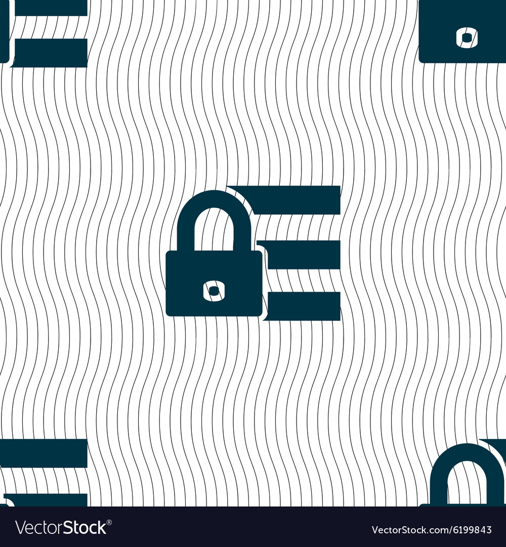 Lock login icon sign seamless pattern