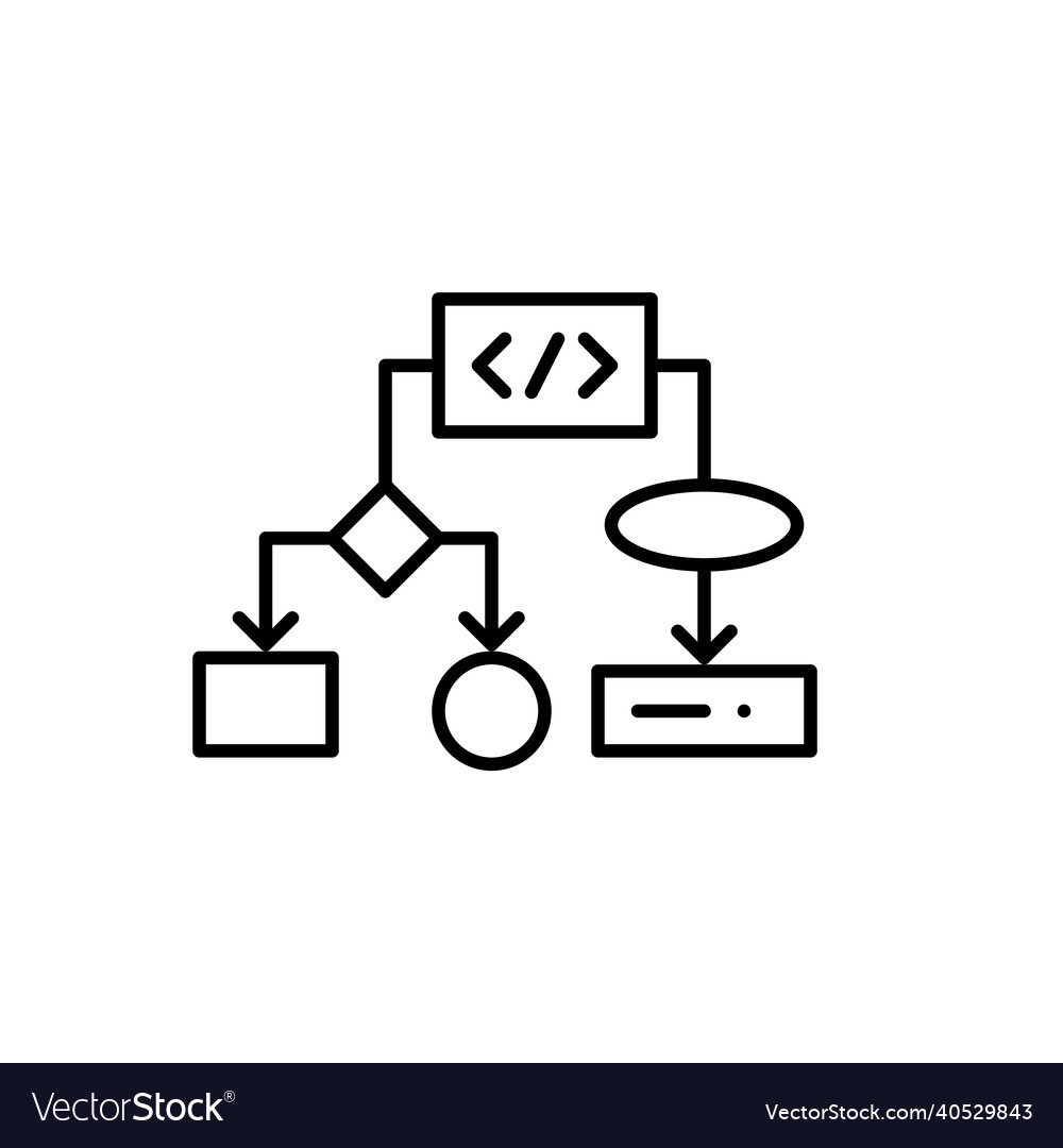Machine and programming algorithm icon pixel