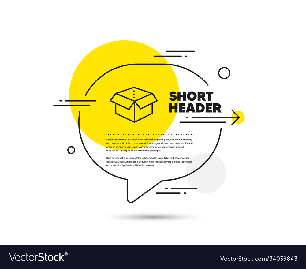 Open box line icon delivery parcel sign cargo Vector Image