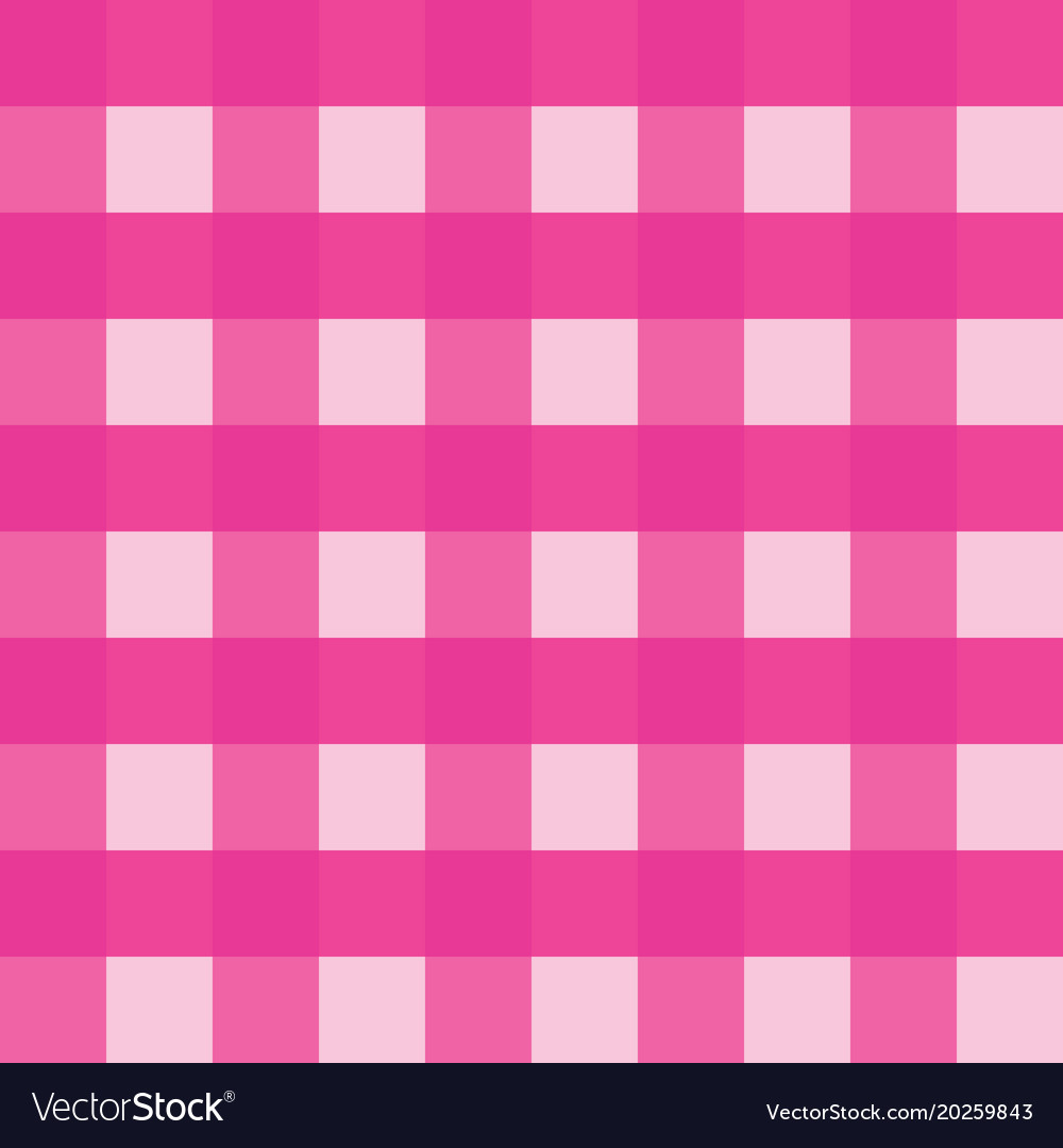 Pink Gingham Tablecloth Seamless Background Vector Image