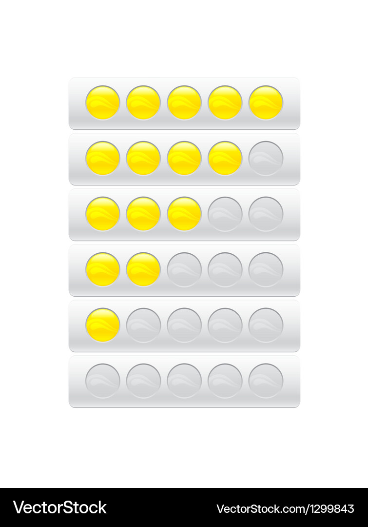 Progress bar from circles Royalty Free Vector Image