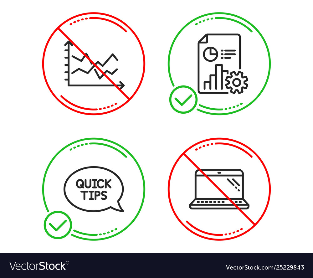 Quickstart guide report and diagram chart icons