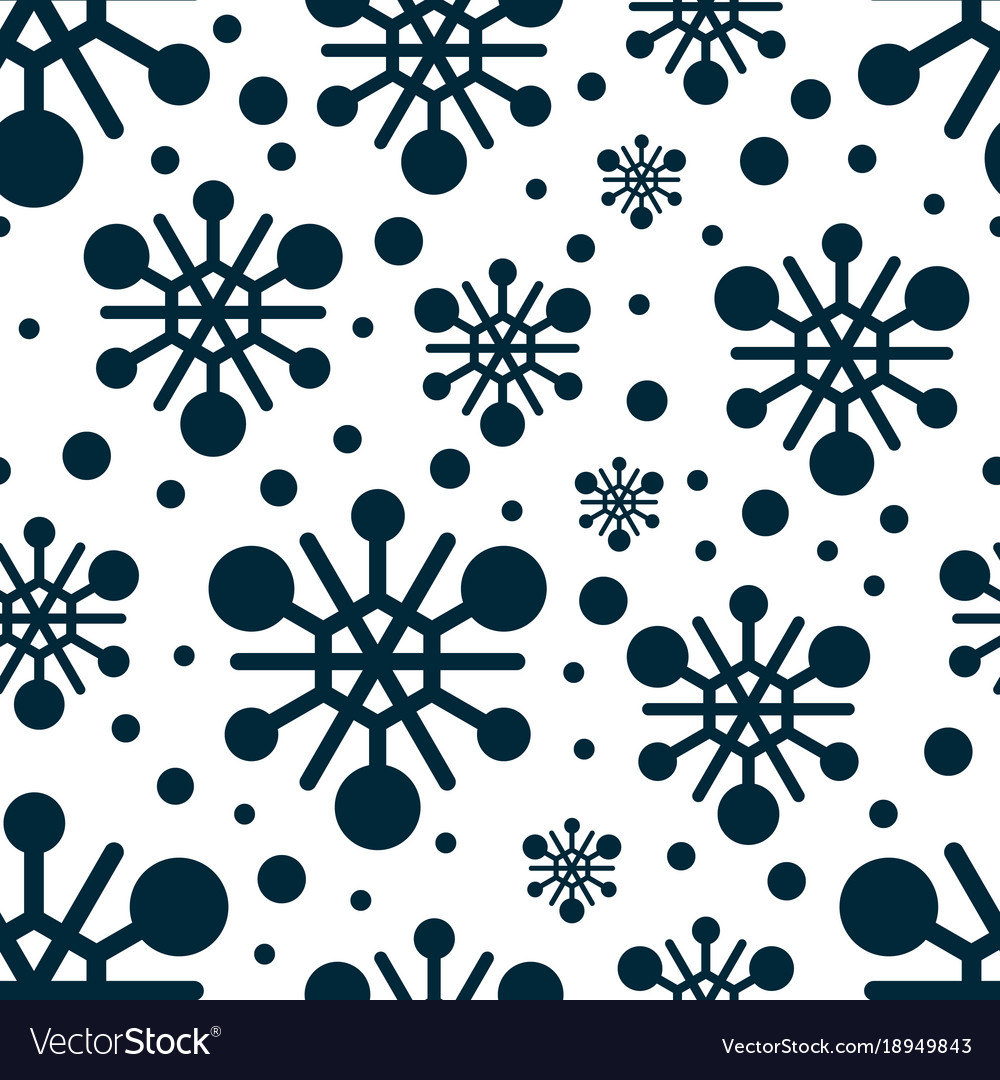 Snowflake seamless pattern