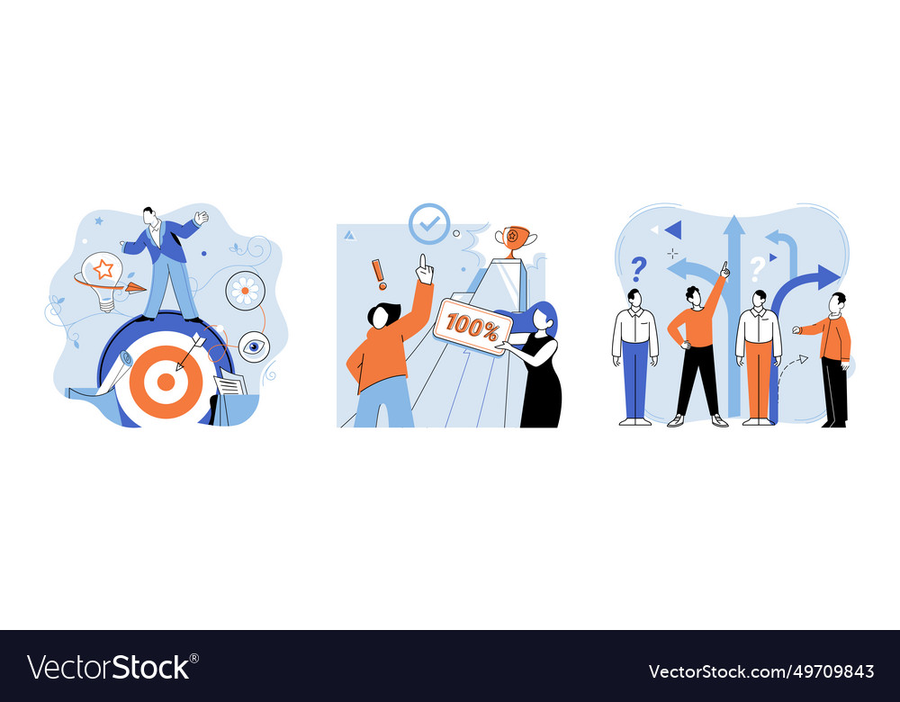 Start up a creative and unique approach can set vector image Start up a creative and unique approach can set