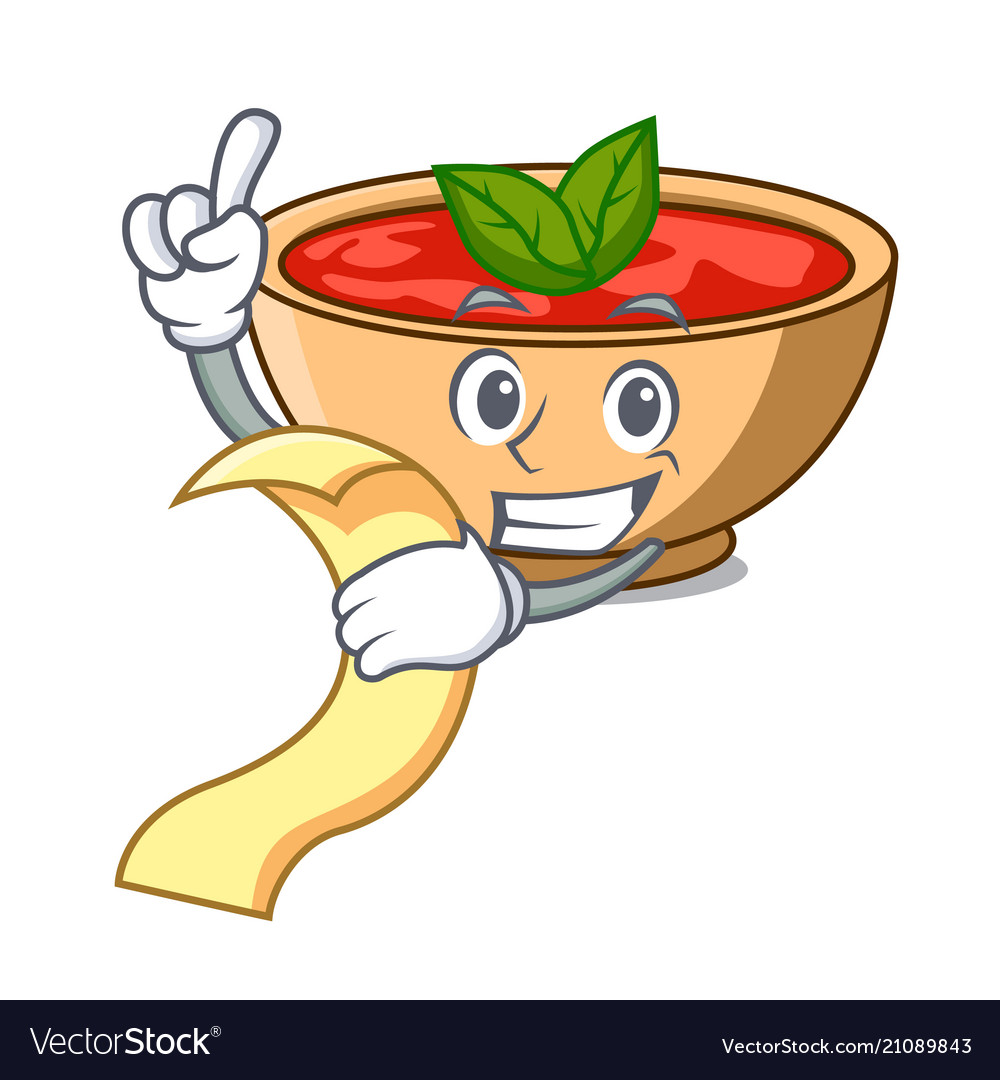Tomato Soup Character with Menu
