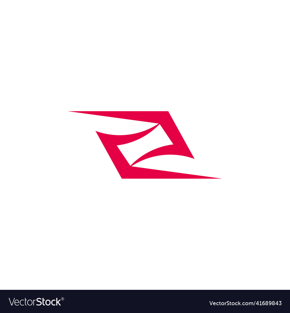 Two linked curves number simple geometric logo
