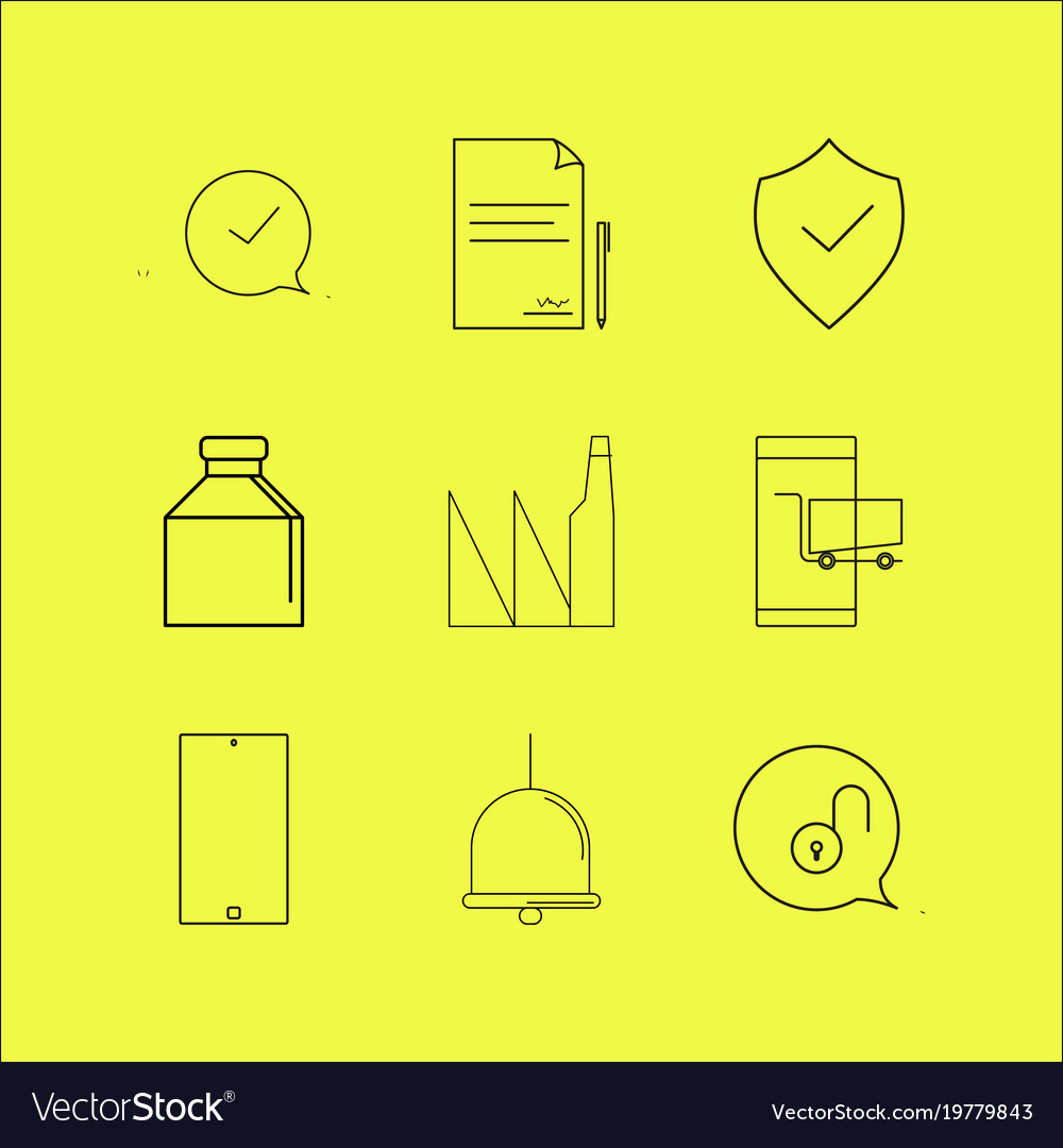 Web linear icon set simple outline icons