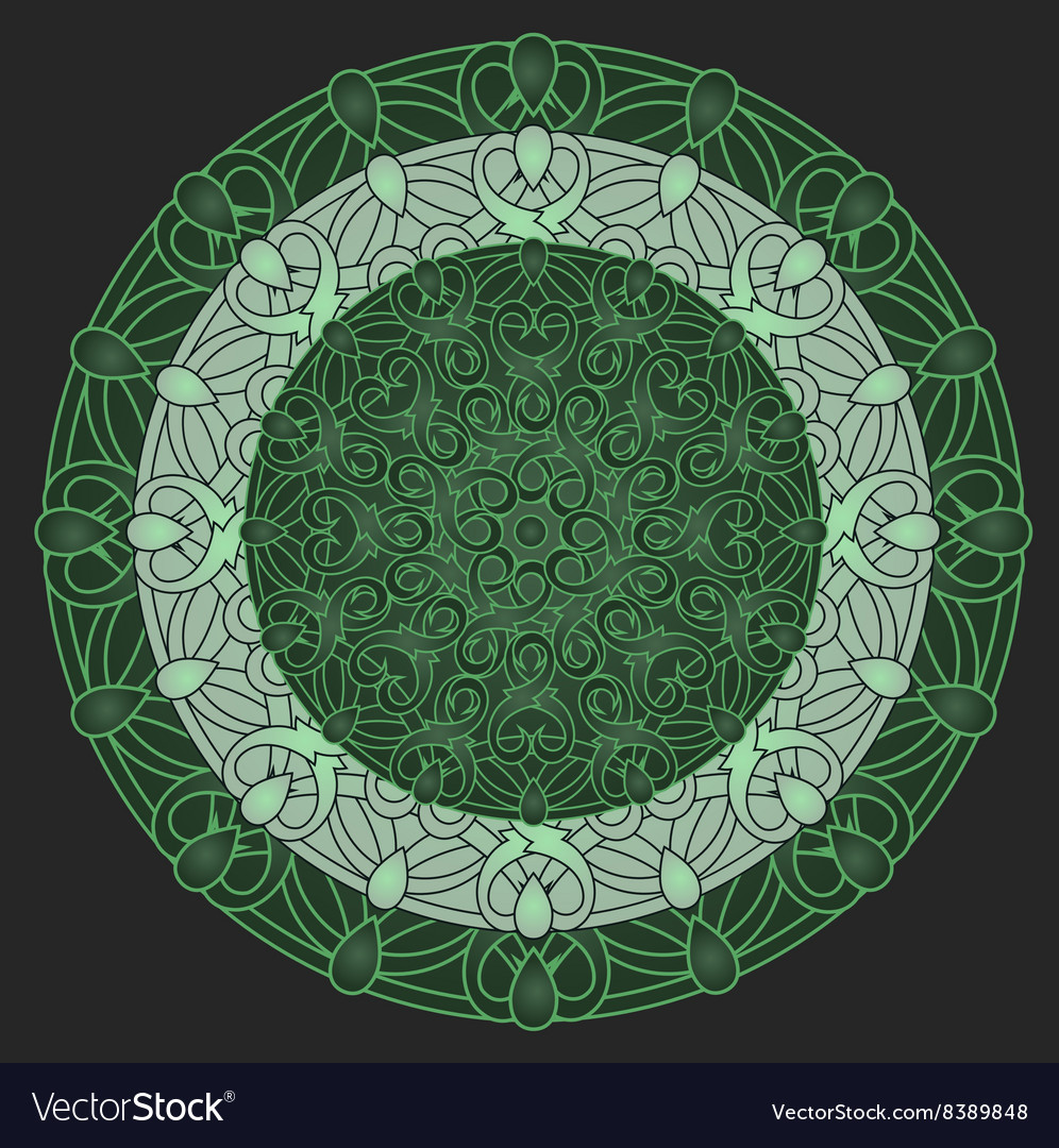 Decorative design element with a circular