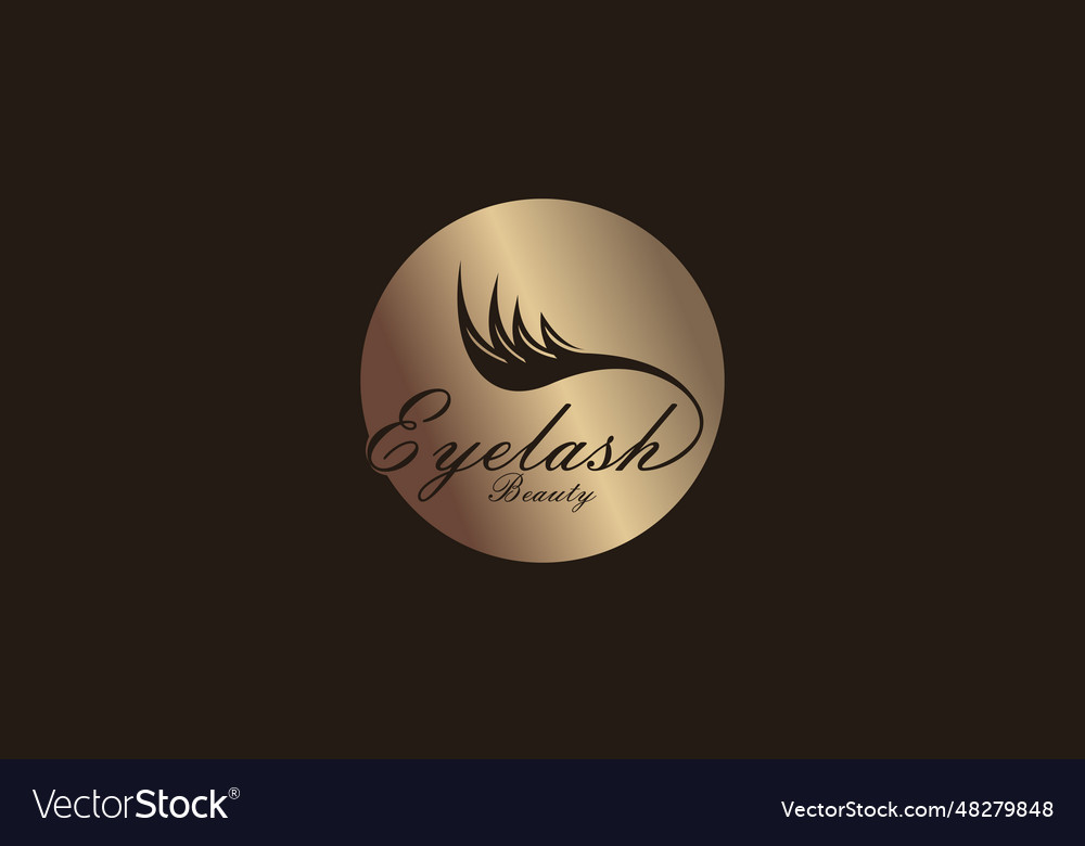 Eyelash logo design for lashes beauty salon vector image Eyelash logo design for lashes beauty salon