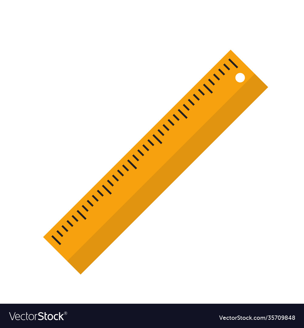 Flat ruler icon isolated rule for your web