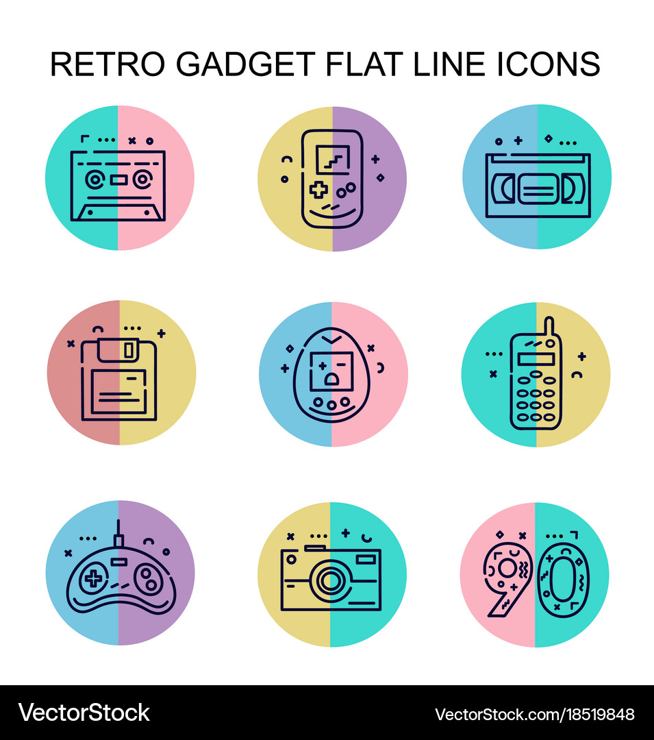Flat web icons Royalty Free Vector Image - VectorStock