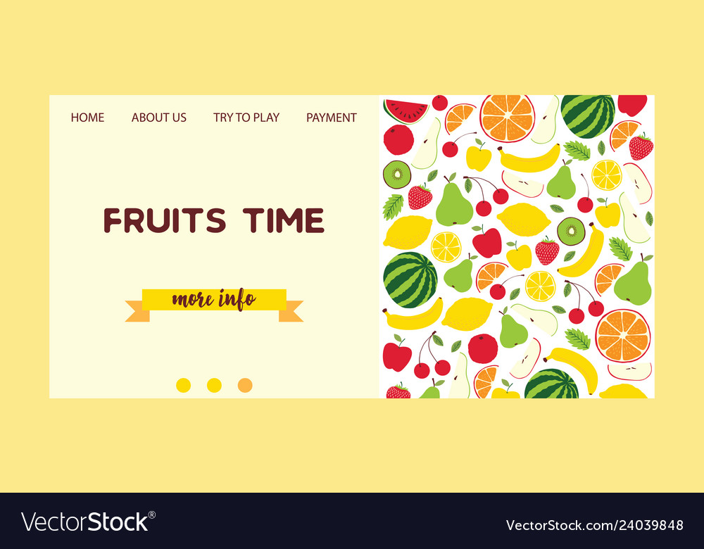 Fruit pattern landing page fruity