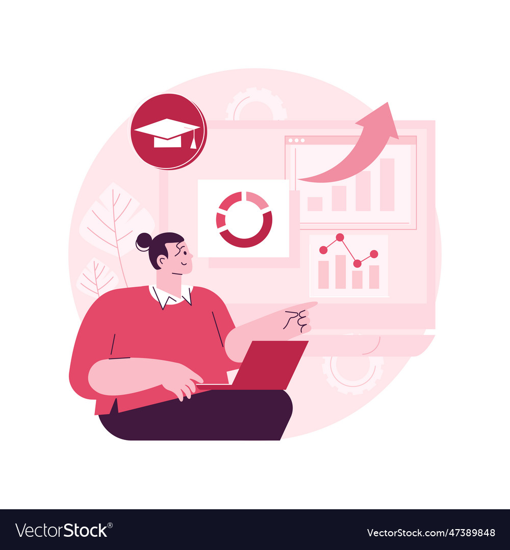 Learning management system abstract concept vector image Learning management system abstract concept