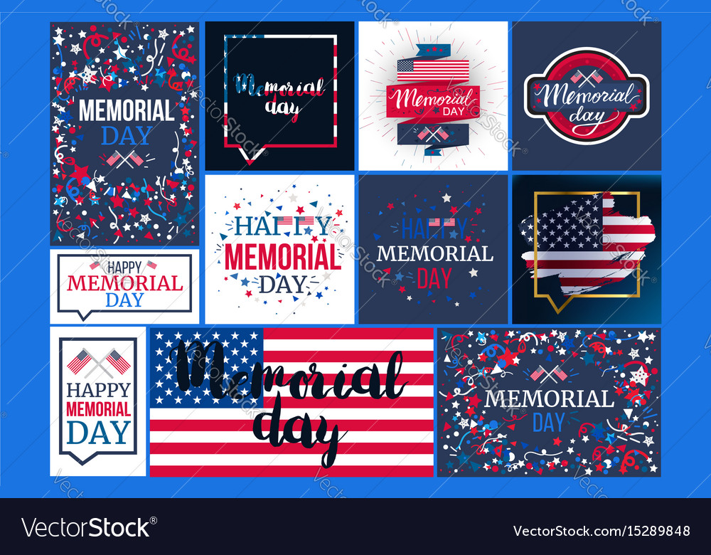 Memorial Day Banner Royalty Free Vector Image Vectorstock