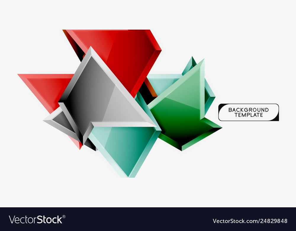 Minimal geometrical triangles with 3d effect Vector Image