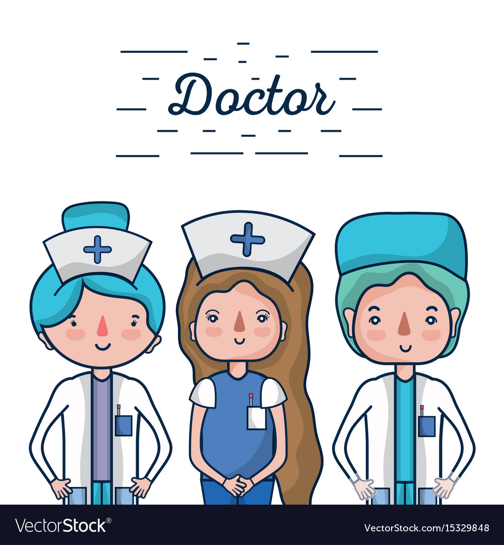 Nurser with doctor professional specialists