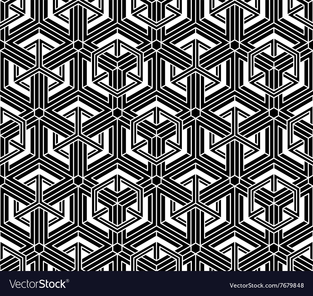 Regular contrast endless pattern with intertwine
