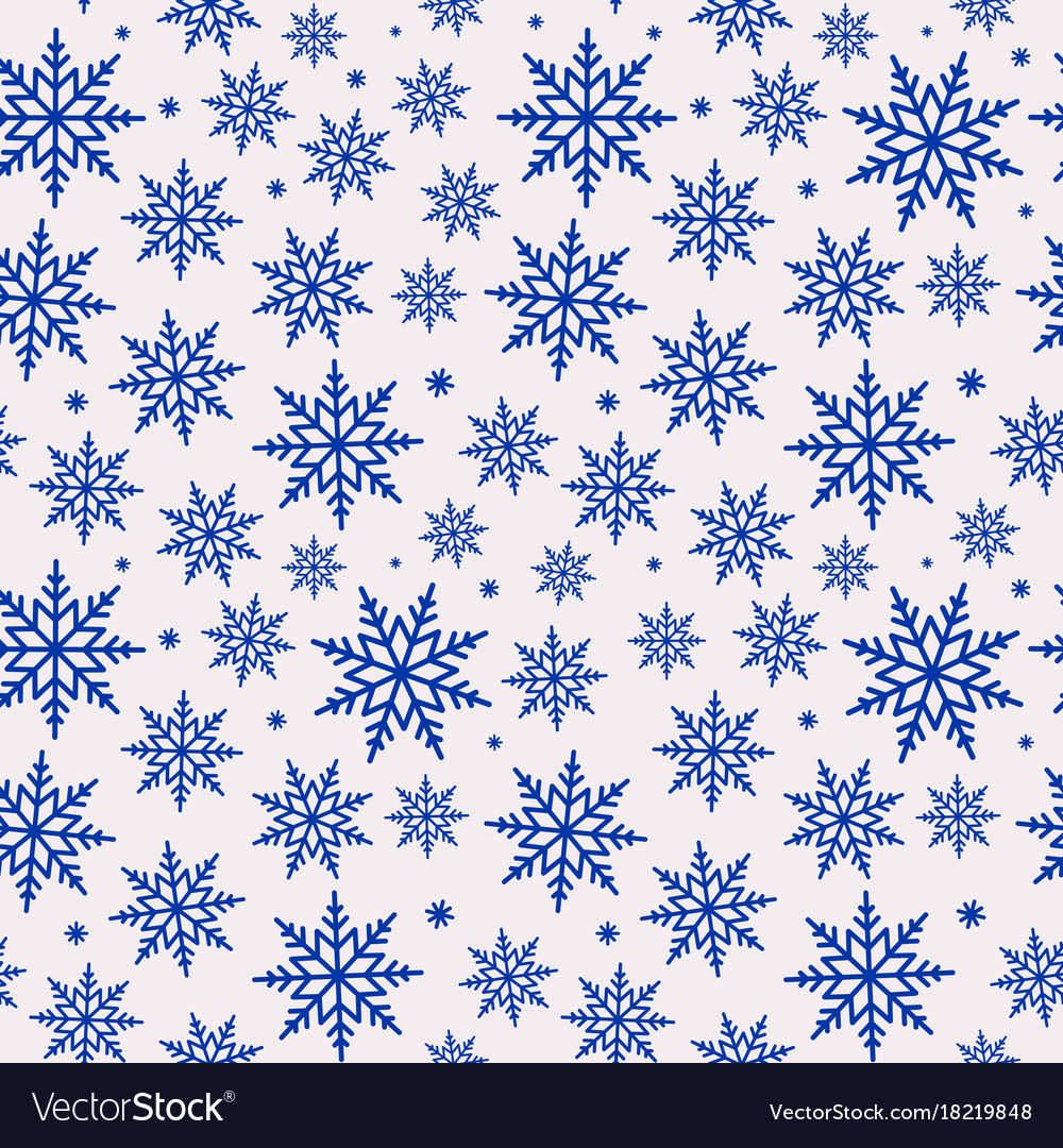Seamless snowflakes background pattern