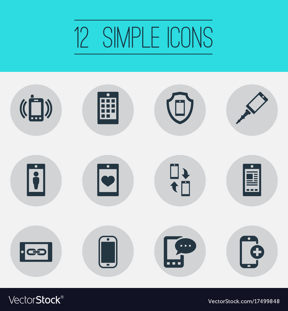 Set of simple icons element