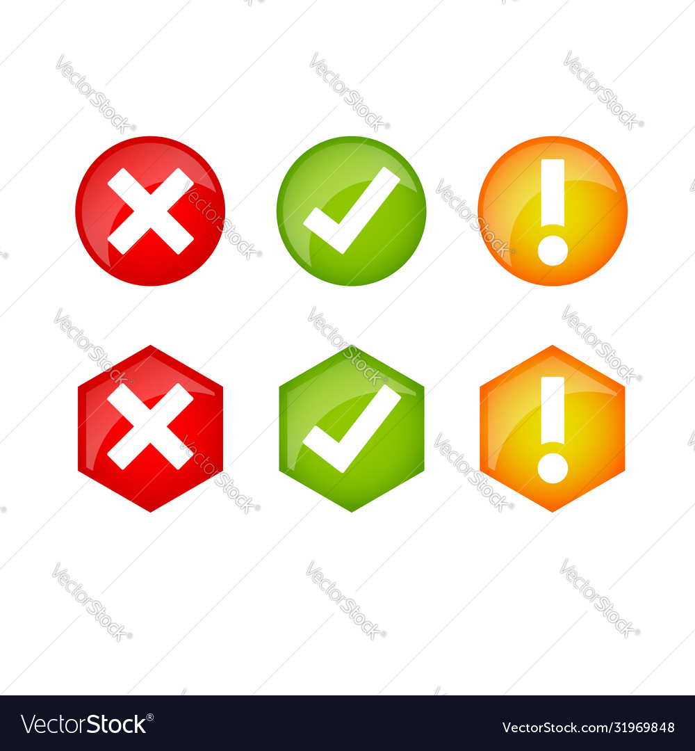 Set web tick cross and warning icons