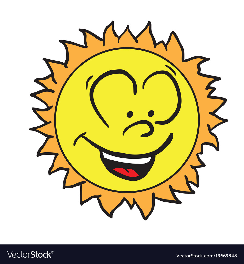 Sun smiling