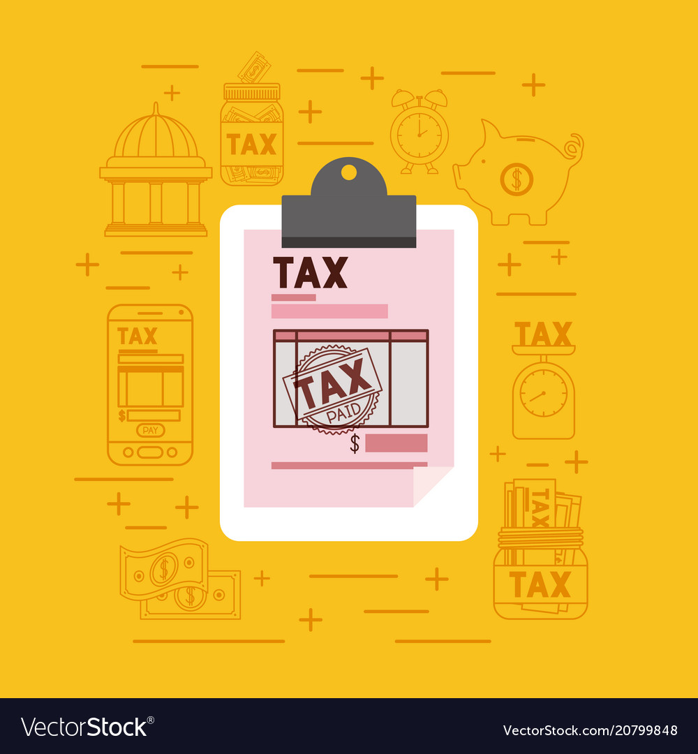 Tax day set icons