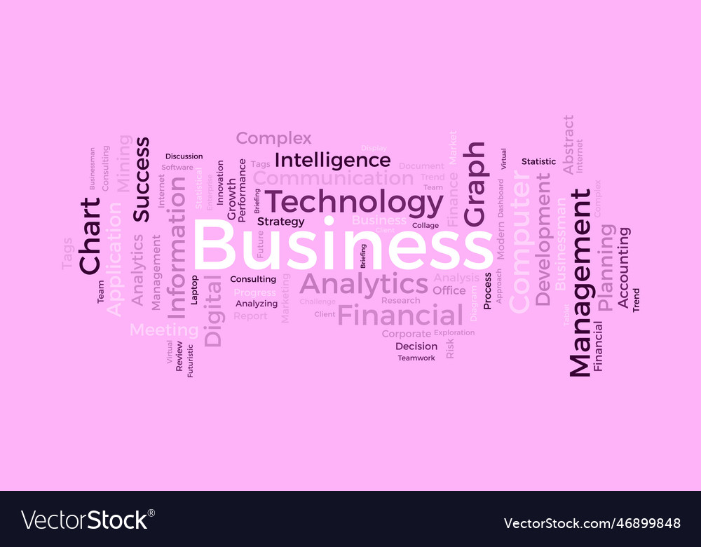 Word cloud background concept for business Vector Image