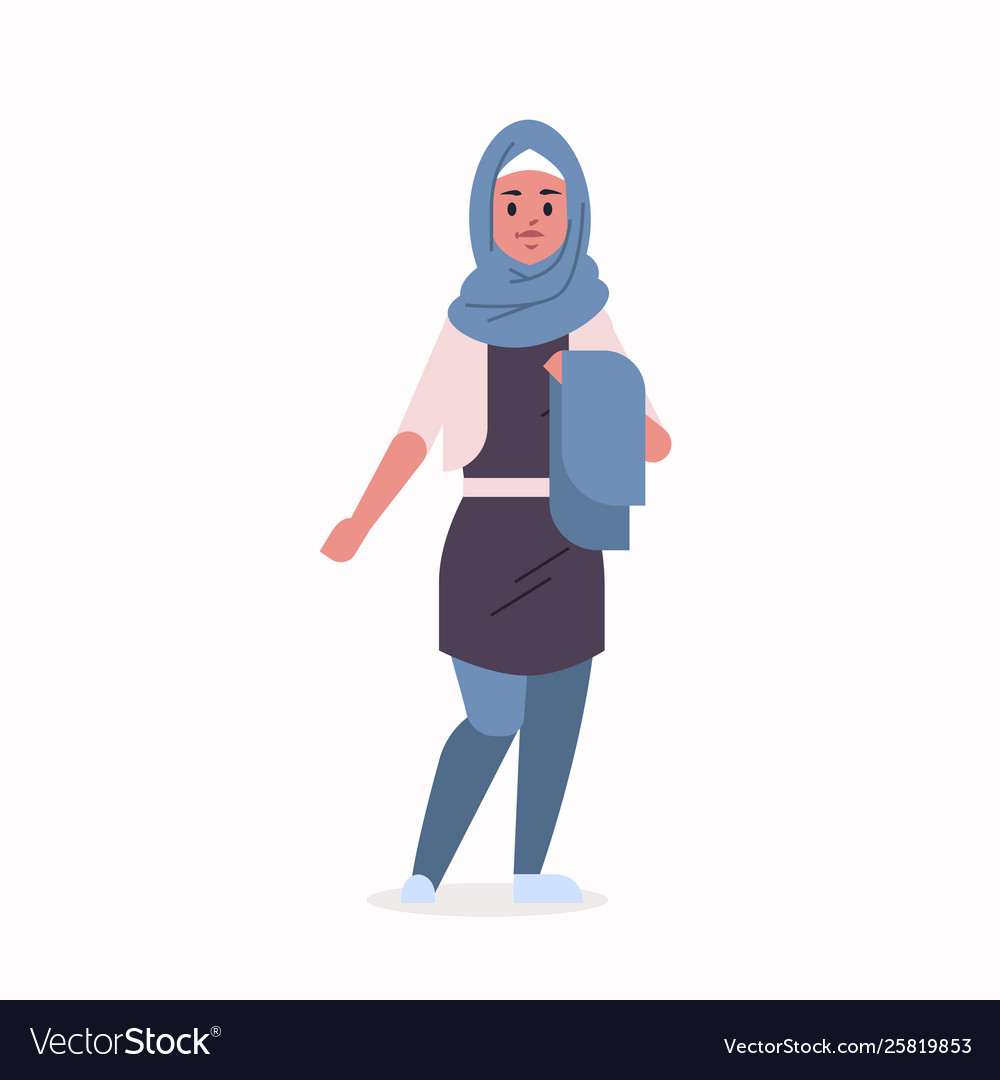 Arabic woman in hijab arab girl wearing headscarf Vector Image