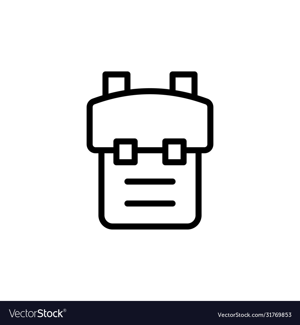 Backpack concept line icon simple element Vector Image Backpack concept line icon simple element