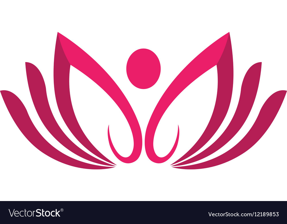 beauty lotus logo template royalty free vector image