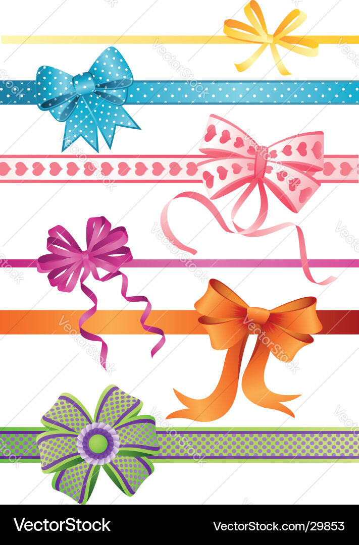 Bows Royalty Free Vector Image - VectorStock