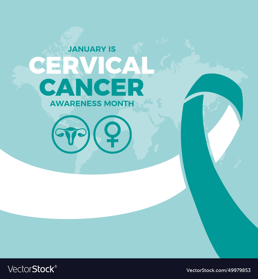 Cervical Cancer Awareness Month Poster Royalty Free Vector