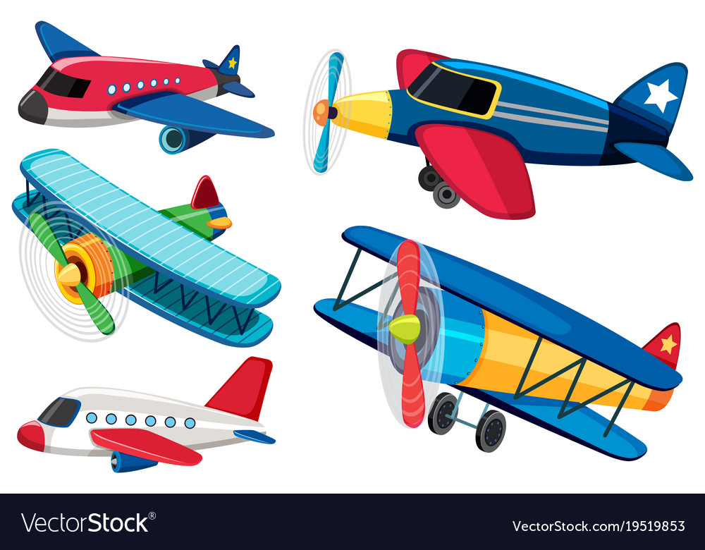 Different types of airplanes