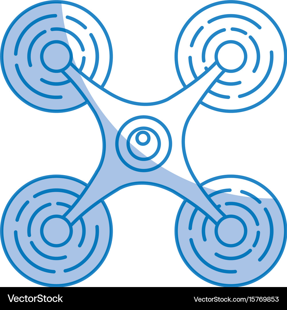 Drone flying technology icon Royalty Free Vector Image